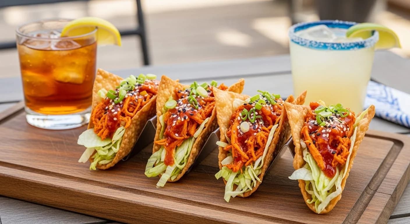 Chicken Wonton Tacos