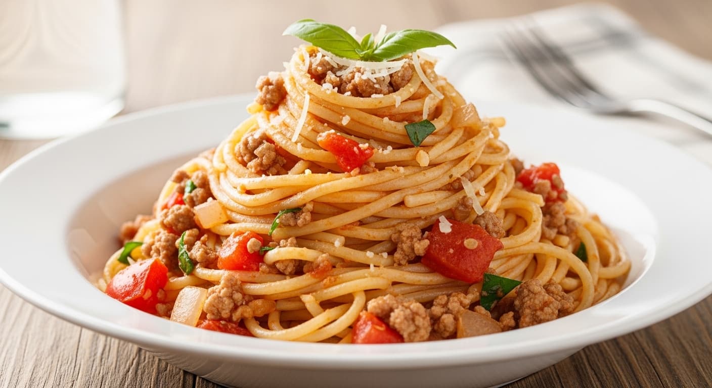 Spaghetti with Meat Sauce (Lighter)