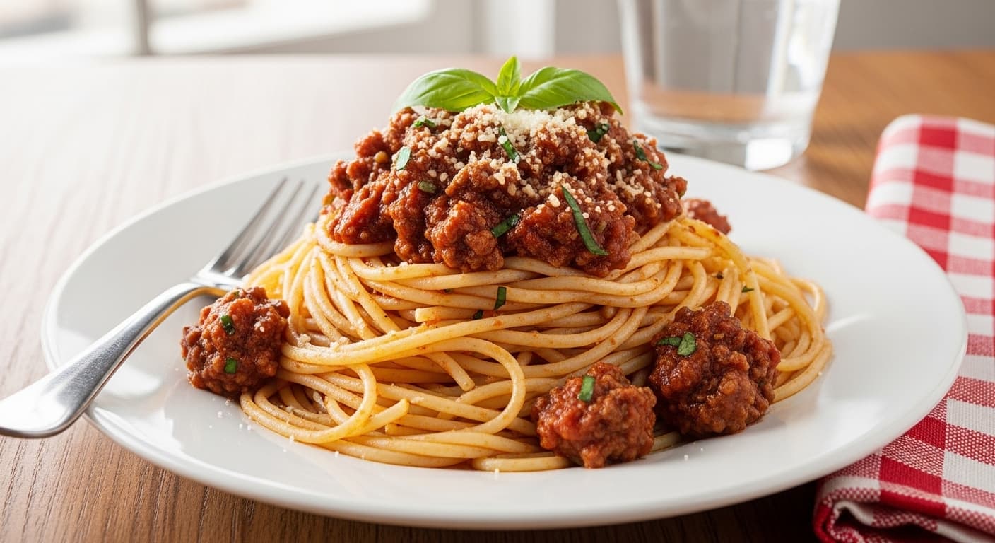 Spaghetti with Meat Sauce Lunch