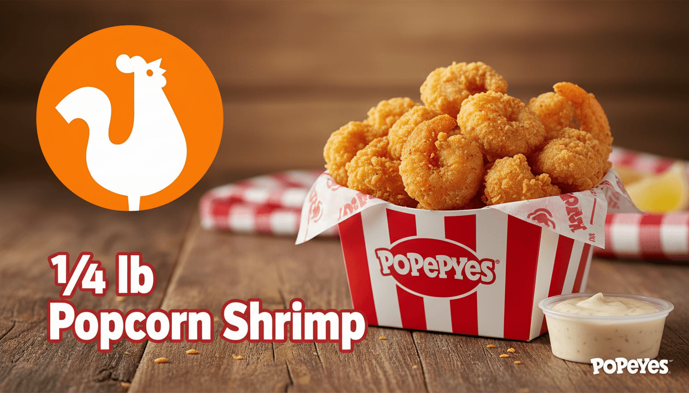 Popcorn Shrimp at Popeyes - $5.99