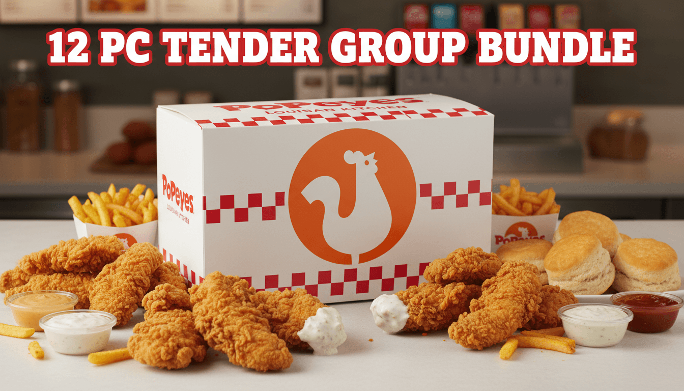 12Pc Tender Group Bundle at Popeyes - $29.99