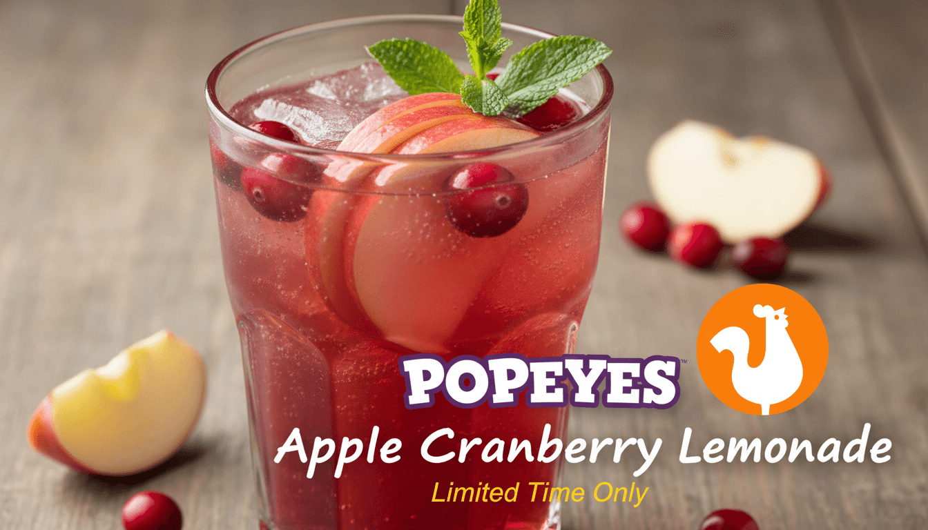 Large Apple Cranberry Lemonade at Popeyes - $3.99