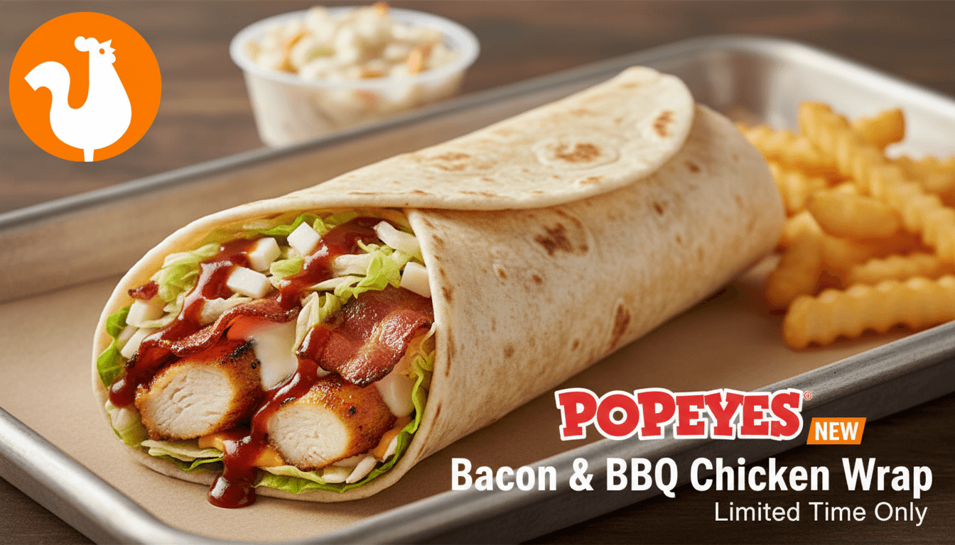 Bacon & BBQ Chicken Wrap at Popeyes - $5.49