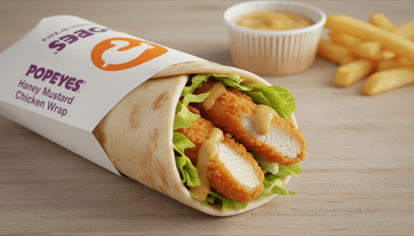 Honey Mustard Chicken Wrap at Popeyes - $5.49