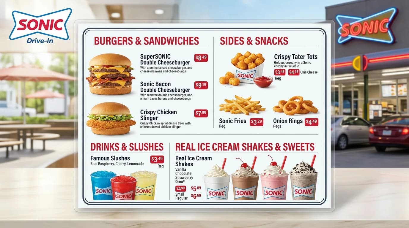 Sonic Happy Hour 2026 - Half-Price Drinks and Slushes Guide