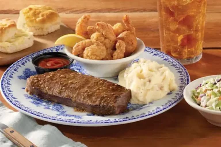 Skillet Sirloin Steak Sampler at Cracker Barrel