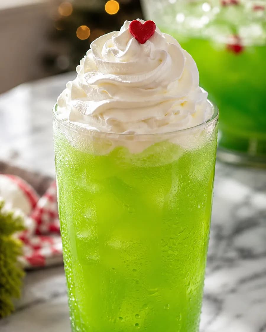 Grinch Punch (3 Ingredients, No Alcohol)