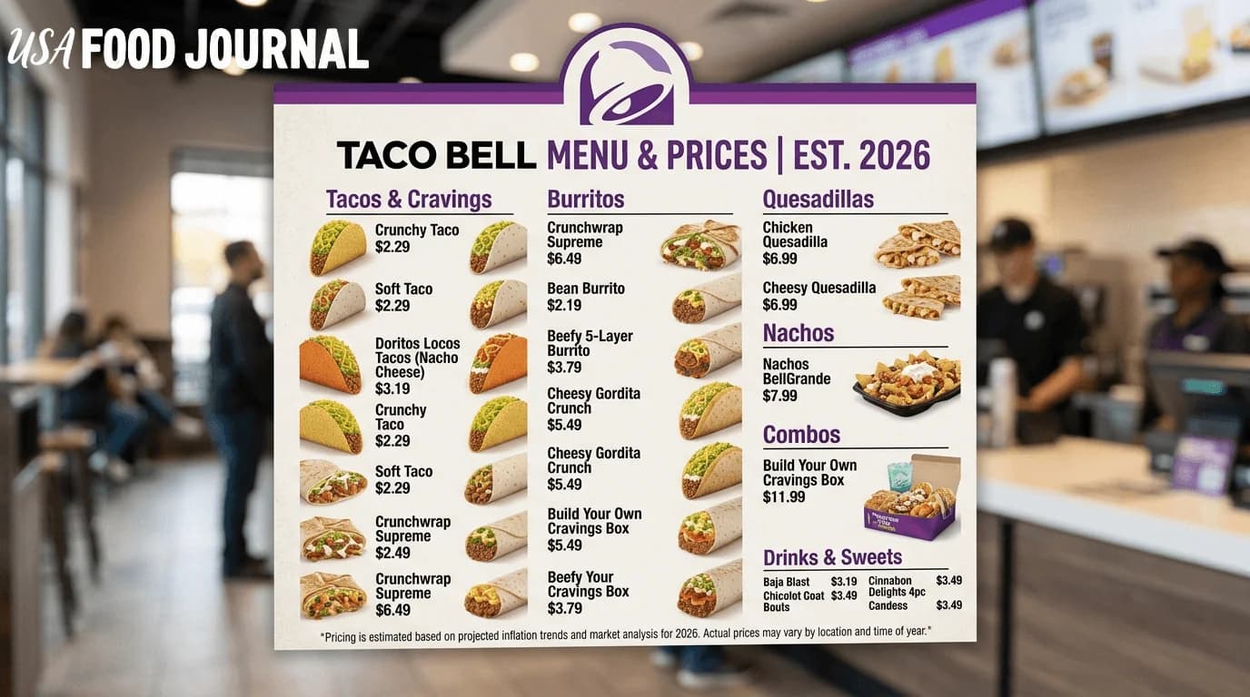 Taco Bell Menu Prices 2026: Cravings Box $5.99 & More