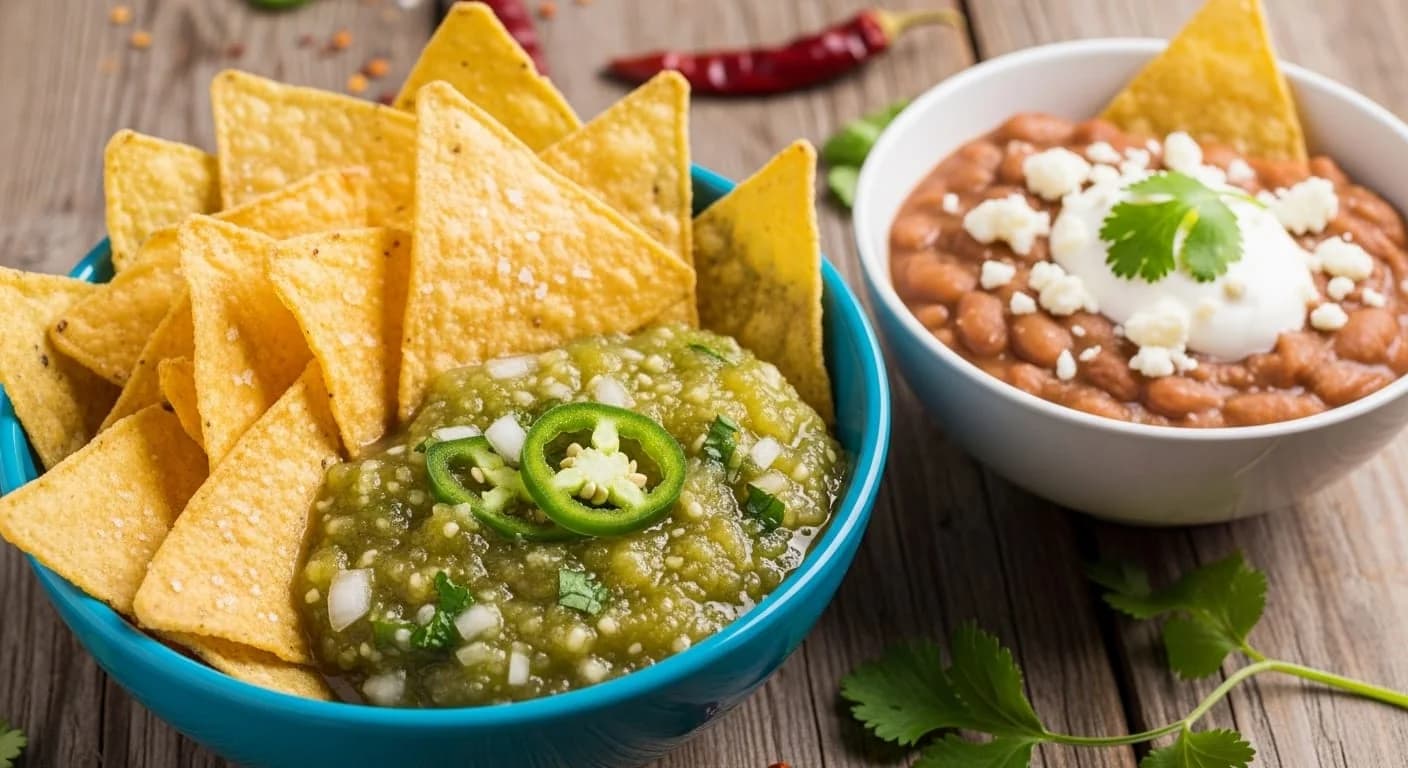 Chips & Tomatillo Green Chili Salsa