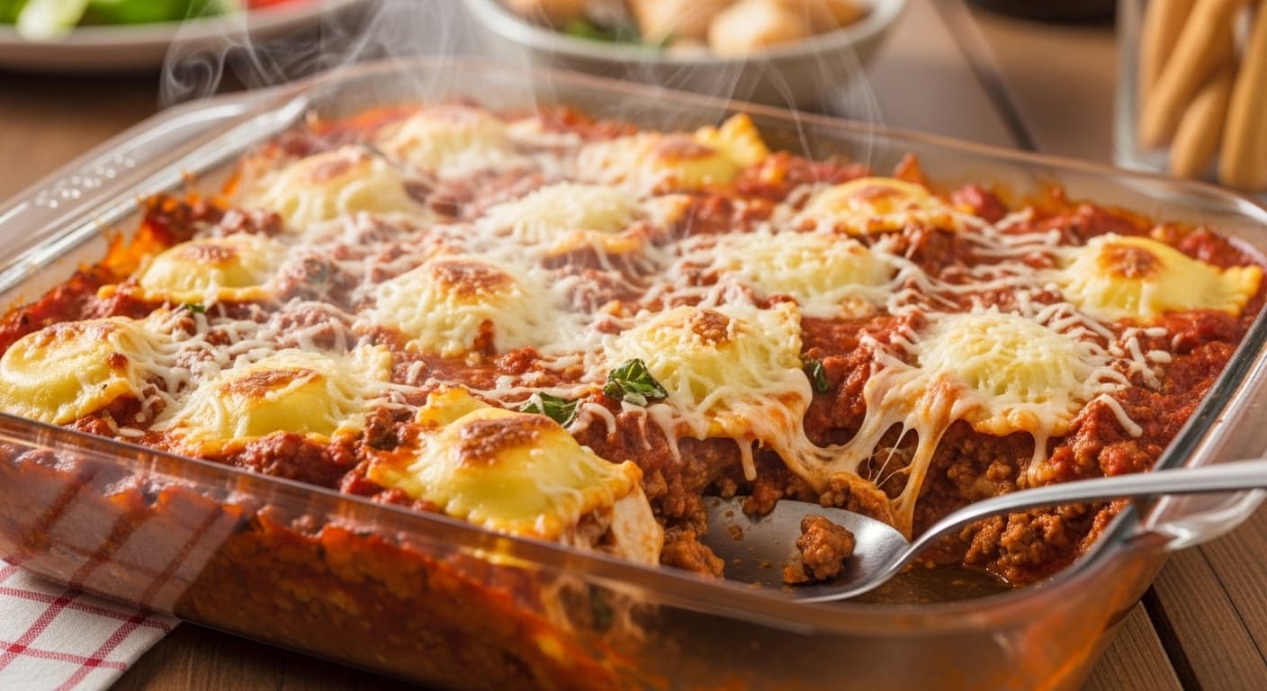 Cheese Ravioli with Meat Sauce Family Pan at Olive Garden - $42.99