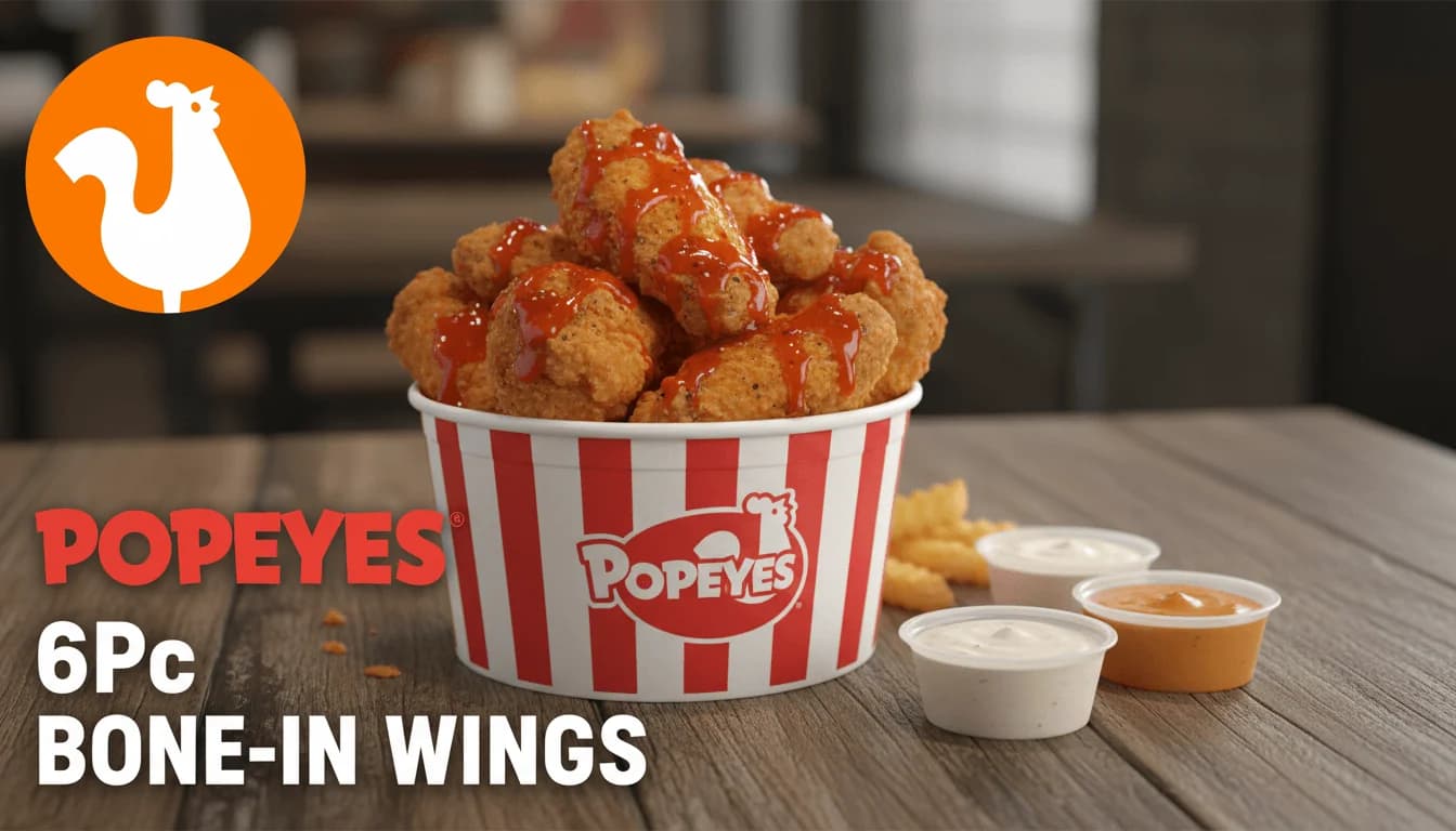 6Pc Bone-In Wings