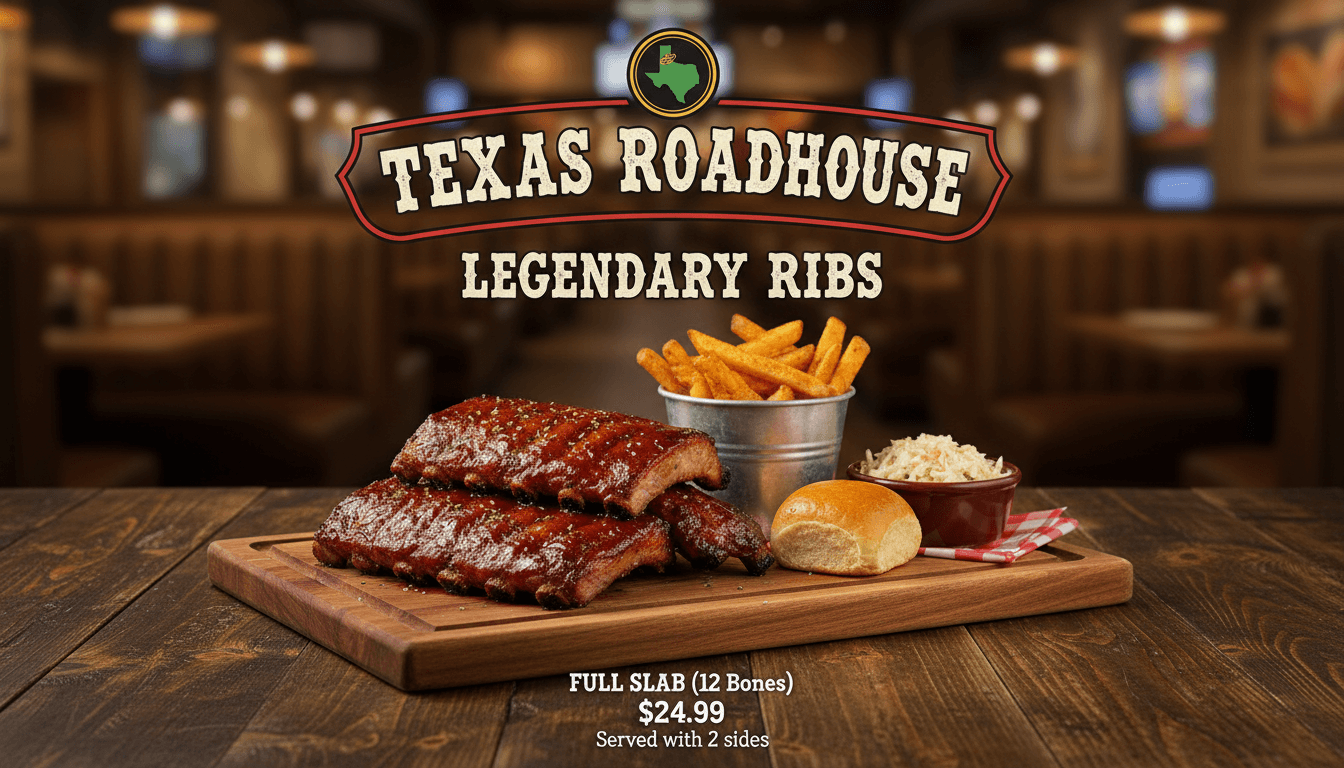 12 Slab Ribs at Texas Roadhouse - $18.99