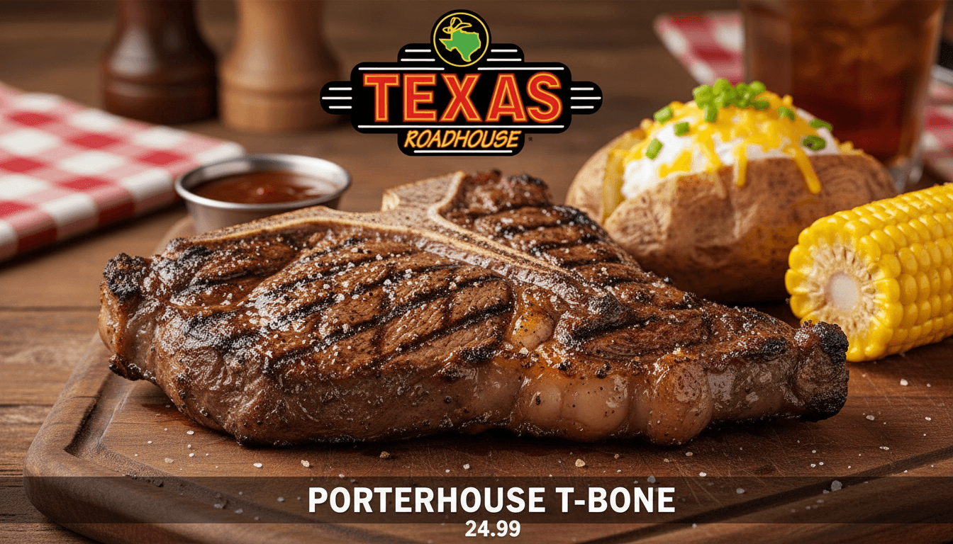 Porterhouse T-Bone 23oz at Texas Roadhouse - $28.99