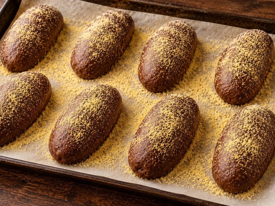 Shape eight logs on cornmeal - Outback Steakhouse Bread Recipe: Honey Wheat Bushman Bread