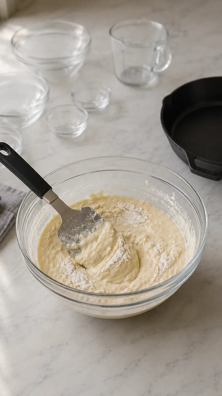 Combine, and stop too early. - Fluffy Pancake Recipe (Tall and Light)