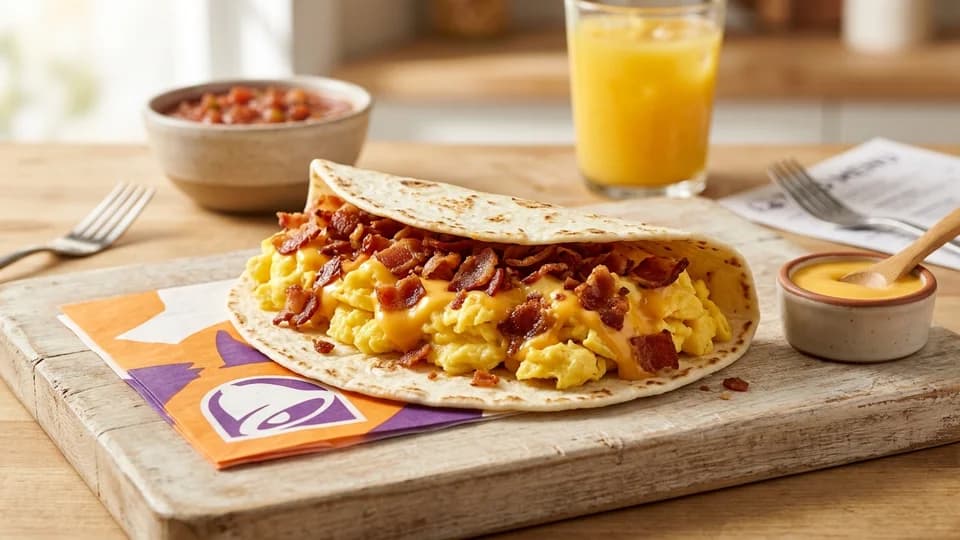 Cheesy Toasted Breakfast Burrito