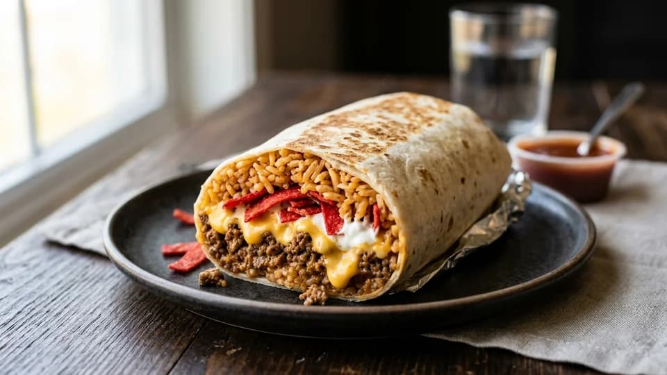 Beefy Melt Burrito