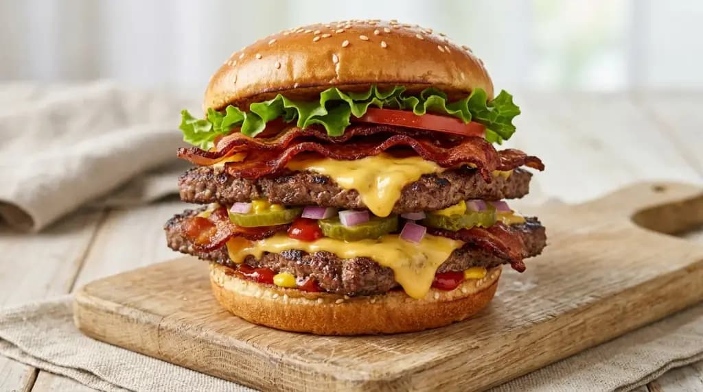 Bacon Double Stack Biggie Bag at Wendy's with price