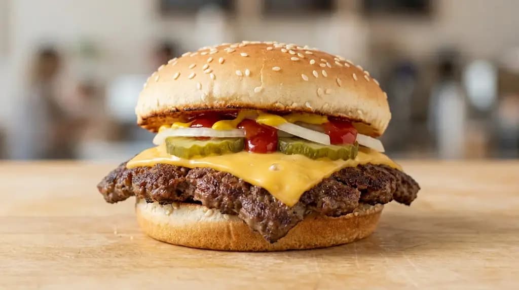 Jr. Hamburger at Wendy's with price
