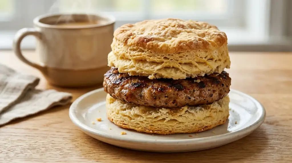 Sausage Biscuit at Wendy's with price